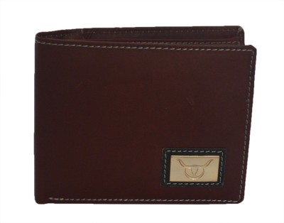 

Hidelink Men Brown Genuine Leather Wallet(6 Card Slots)