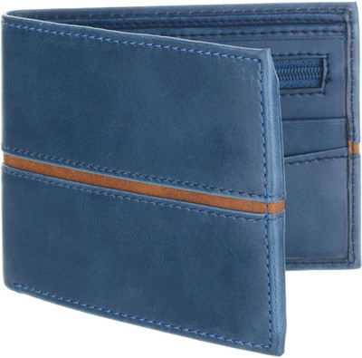 

Creative India Exports Men Blue Genuine Leather Wallet(10 Card Slots)