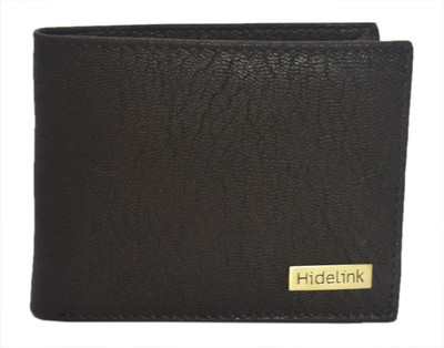 

Hidelink Men Black Genuine Leather Wallet(6 Card Slots)