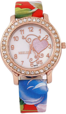 

Taayim Analog White Fancy Dial Floral Printed Strap Women's Watch Watch - For Women