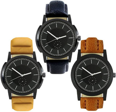 

PMAX 0522-Diwali Special 3 Watches Combo With Desiginer Dial And Strap FOR Watch - For Men