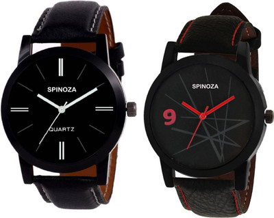 

SPINOZA 02S01P153 professional leather belt stylish and attractive couple Watch - For Men