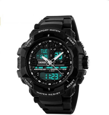 

DUSK SKMEI 1164 White Black Watch - For Men