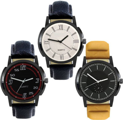 

PMAX 0507-Diwali Special 3 Watches Combo With Desiginer Dial And Strap Watch - For Men