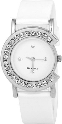 

KNACK letter c shape White beautiful color women combo Watch - For Girls