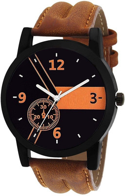 

KNACK Brown leather belt chronograph attractive dial watch for men and women and couple Watch - For Boys & Girls