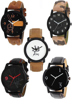 

Shunya LR 1 3 6 8 18 ANALOG SET OF 5 Watch - For Boys Watch - For Men