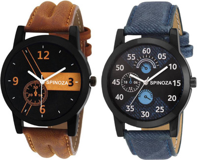 

SPINOZA 02S01P129 brown and blue chronograph pattern couple Watch - For Men