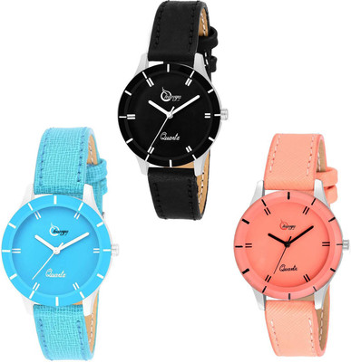 

Shunya 605-BLK-ORNG-SB Analog Watch - For Girls Watch - For Women