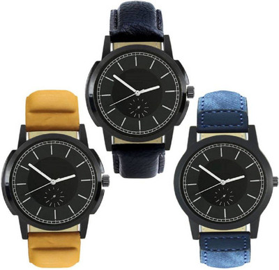 

PMAX 0506-Diwali Special 3 Watches Combo With Desiginer Dial And Strap Watch - For Men