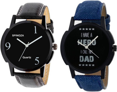 

SPINOZA 02S01P154 professional leather belt stylish and attractive couple Watch - For Men