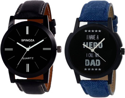 

SPINOZA 02S01P152 professional leather belt stylish and attractive couple Watch - For Men