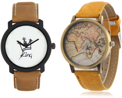 

CLOUDWOOD 18_CW22Yellow Analog Leather Strap Dial Boy's Wrist Watch - For Men
