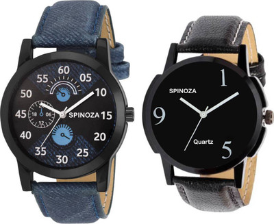 

SPINOZA 02S01P139 professional leather belt stylish and attractive couple Watch - For Men