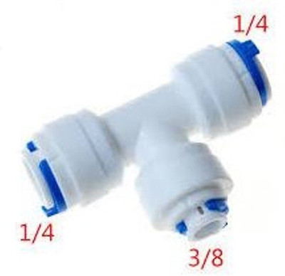 

PK Aqua TRENDZ 4 Pcs RO Enhancer Tee Connector Suited for all type of RO Models-1/4 x 1/4 x 3/8 Tube-Tee. Solid Filter Cartridge(0.5, Pack of 4)