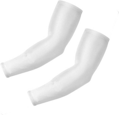 Bolax Nylon Arm Sleeve For Men & Women(Free, White)