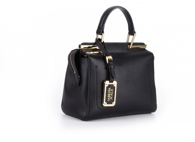 

Sabrina Scala Signature Metal Black Satchel Shoulder Bag(Black, 2 L)