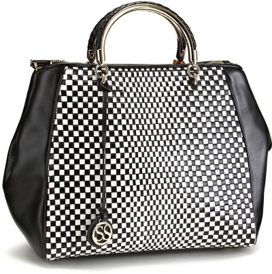 

Sabrina Scala Hand-Woven Black and White Shoulder Bag Shoulder Bag(Black, 2 L)
