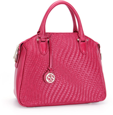 

Sabrina Scala Hand-Woven Rose Satchel Shoulder Bag(Pink, 2 L)