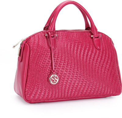 

Sabrina Scala Large Hand-Woven Rose Satchel Shoulder Bag(Pink, 2 L)