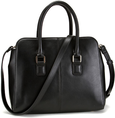 

Sabrina Scala Hand-Woven With Rivet Black Satchel Shoulder Bag(Black, 2 L)
