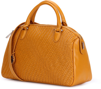 

Sabrina Scala Large Hand-Woven Yellow Satchel Shoulder Bag(Yellow, 2 L)
