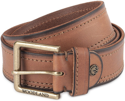 

Woodland Men Casual Brown Genuine Leather Belt, Tan