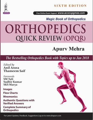 ORTHOPEDICS QUICK REVIEW 6TH EDITION 2018 BY APURV MEHRA(English, Paperback, APURV MEHRA)
