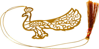

Little Home LHBF017 Bssra Bookmark(Peacock, Gold)