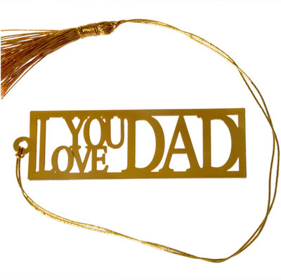 

Little Home LHBF032 bras Bookmark(Love You Dad, Gold)