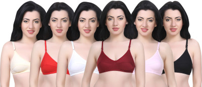 Lady One Women T-Shirt Non Padded Bra(Multicolor)