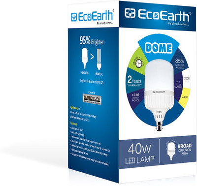 ECOEARTH 40 W Round B22 LED Bulb(White) available at flipkart for Rs.894