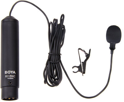 

Boya BY-M4C Phantom Power Clip-On Cardioid XLR Lavalier Camera Microphone