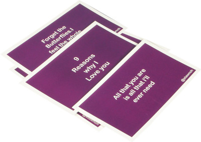 

STAWNCH STAWNCH 9 REASONS WHY I LOVE YOU GREETING CARDS[SET OF 9 CARDS SIZE 6" X 3.5"],DARK PURPLE Greeting Card(DARK PURPLE, Pack of 9)