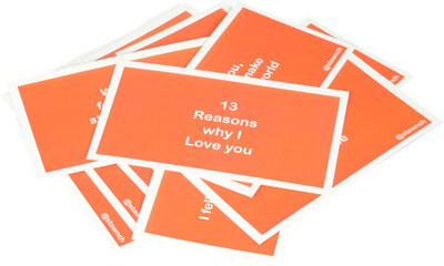 

STAWNCH STAWNCH 13 REASONS WHY I LOVE YOU GREETING CARDS [SET OF 13 CARDS SIZE 6" X 3.5"],RED Greeting Card(Red, Pack of 13)