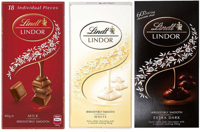 

Lindt Combo of 3 Bars(Pack of 3, 100)