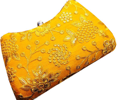 

Craftbazaar Party Yellow Clutch