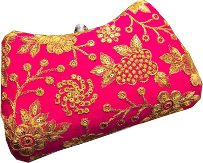 

Craftbazaar Party Pink Clutch
