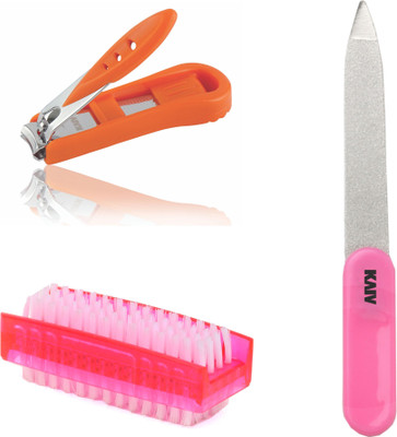 

Kaiv Nail Clipper, Nail File and Nail Brush(Set of 3)