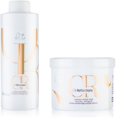 

Wella Professionals oil reflections luminious shampoo 1000ml and mask 500ml duo(Set of 2)