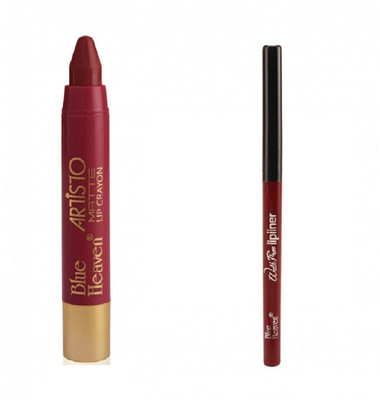 

Blue Heaven crayon lipstick-mischief with 03 lip liner(Set of 2)