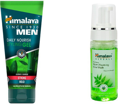 

Himalaya Men Daily Nourish Styling Gel, Purifying Neem Face Wash(Set of 2)