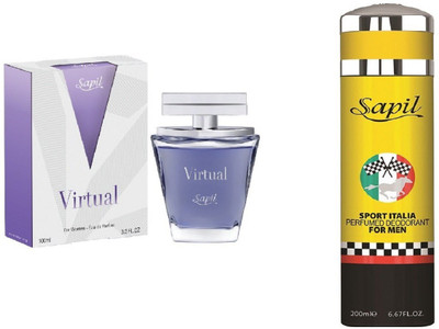 Sapil Virtual Perfume with Sport Italia (Imported From U.A.E)(Set of 2)
