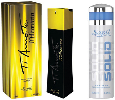 

Sapil Ti Amo Te Millonario Perfume with Solid (Imported From U.A.E)(Set of 2)