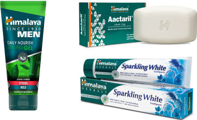 

Himalaya Men Daily Nourish Styling Gel, Aactaril Soap, Toothpaste(Set of 3)