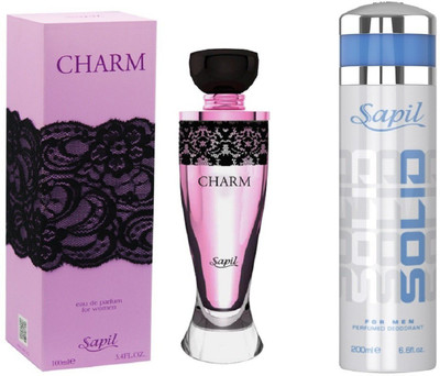 

Sapil Charm Perfume with Solid (Imported From U.A.E)(Set of 2)