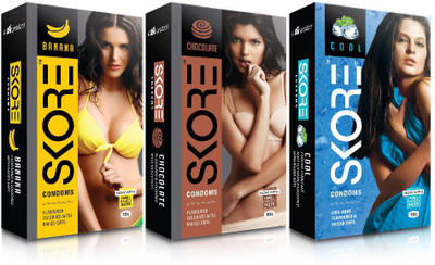 Skore Dotted ( Banana, Chocolate, Cool ) Condom(Set of 3, 30S)