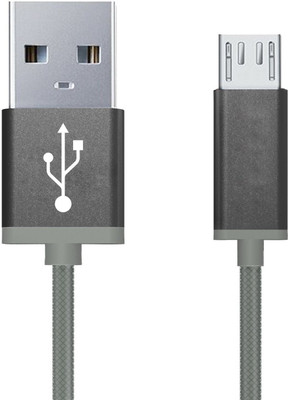 

TIZUM Indestructible (1.2 meter/ 4 Feet) Fast Charging USB Cable(Grey)