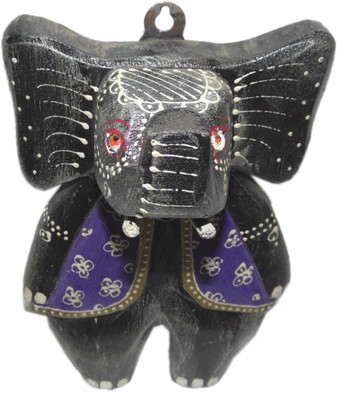 

AKHANIHANDICRAFTS Multicolor Akhani Handicrafts Multicolor Iron Hand Painted Decorative Wall Hanging Ganesh Ji - 1 g