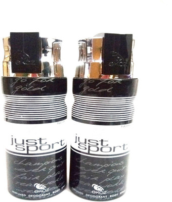 

EKOZ JUST SPORT NOIR Perfume Body Spray - For Men(400 ml, Pack of 2)